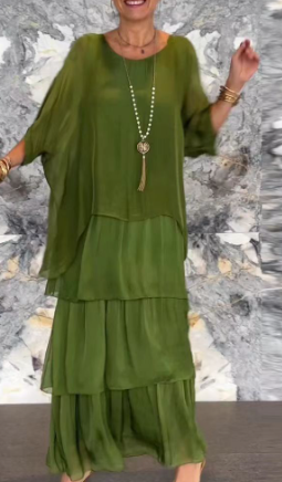 Sithi - Robe longue élégante à col en V