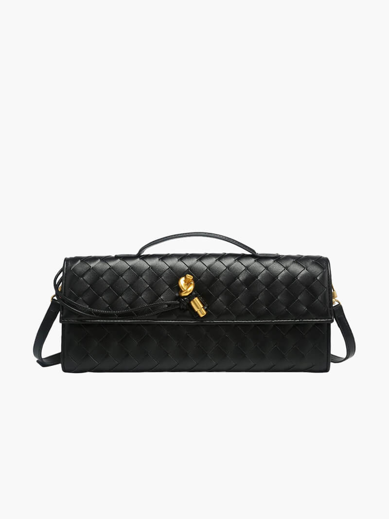 Arviel | Sac à main tissé de luxe avec fermeture en or