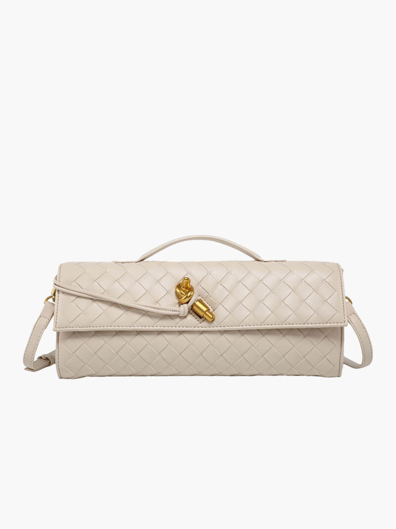 Arviel | Sac à main tissé de luxe avec fermeture en or
