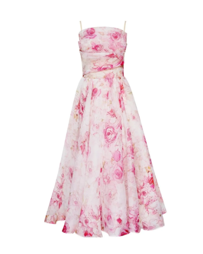 Stella - Robe asymétrique avec lien imprimé