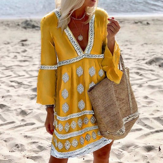 "Sarah" Robe boho colorée