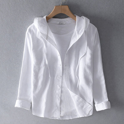 Chemise en lin respirante pour femmes
