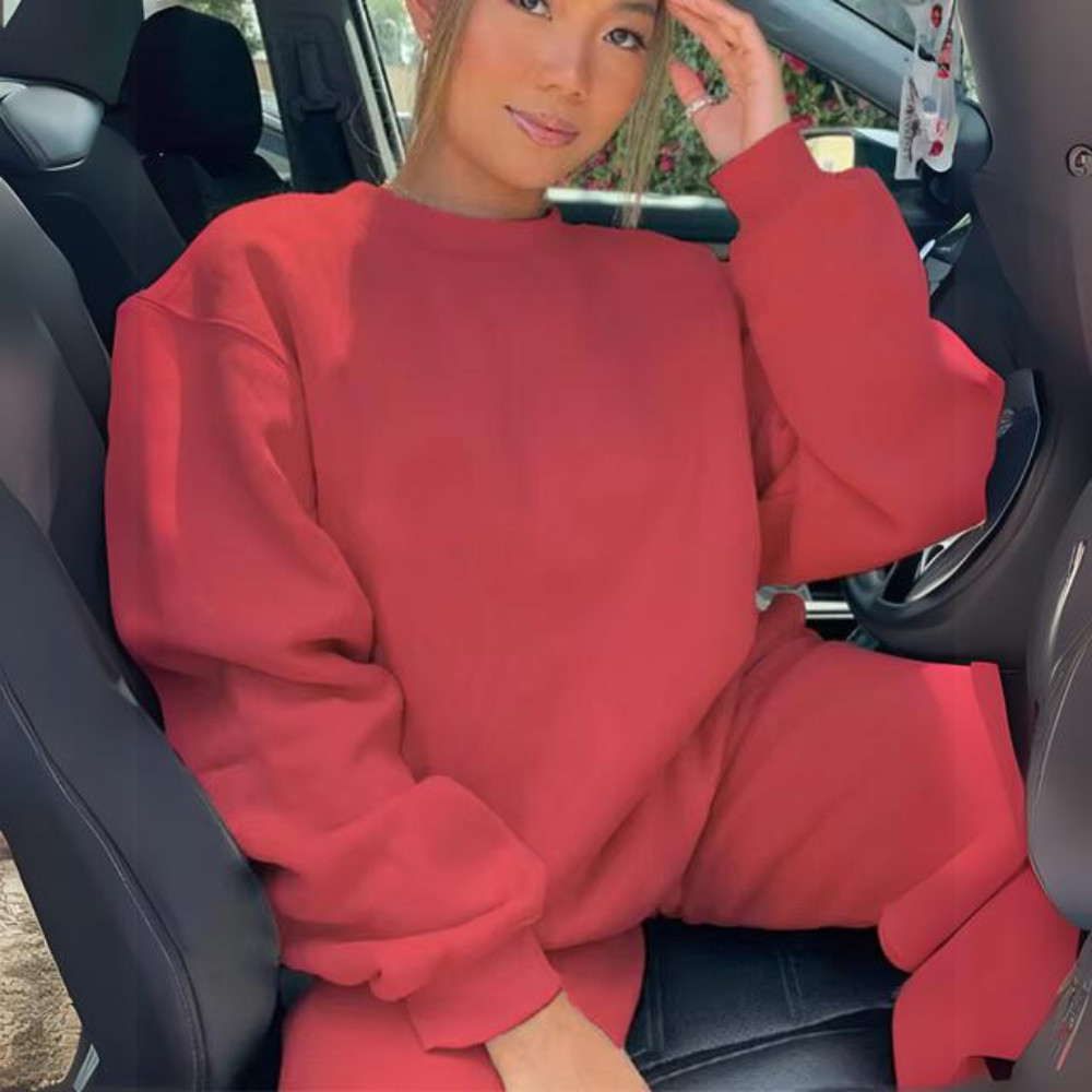 Svetlana - Ensemble sweat-shirt et pantalon de survêtement surdimensionnés