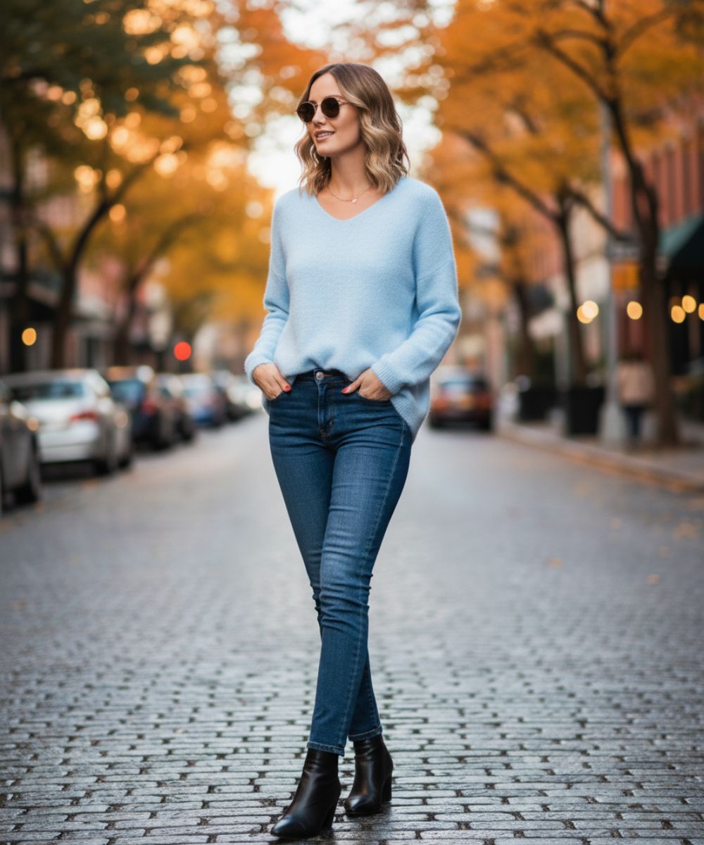 Mia | Pull Femme à Manches Longues – Style Simple, Chic et Confortable