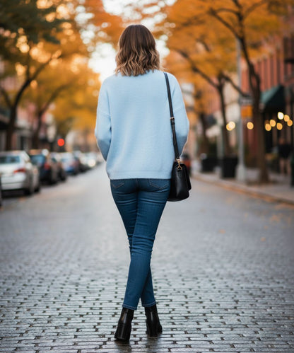 Mia | Pull Femme à Manches Longues – Style Simple, Chic et Confortable