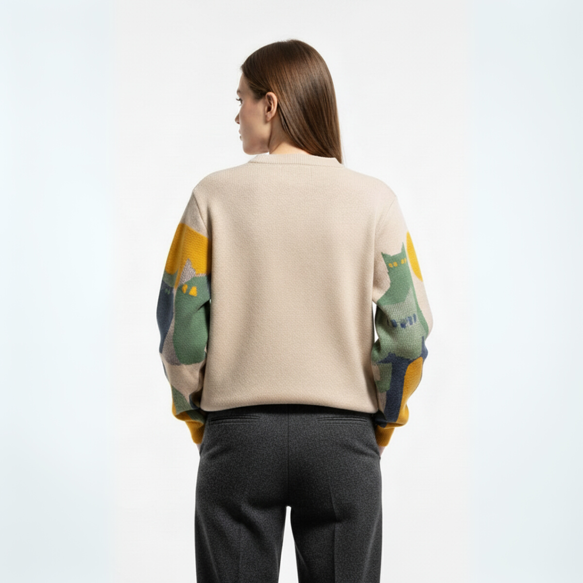 Amélie | Pull Unisexe avec Motif Chats Chic et Confortable