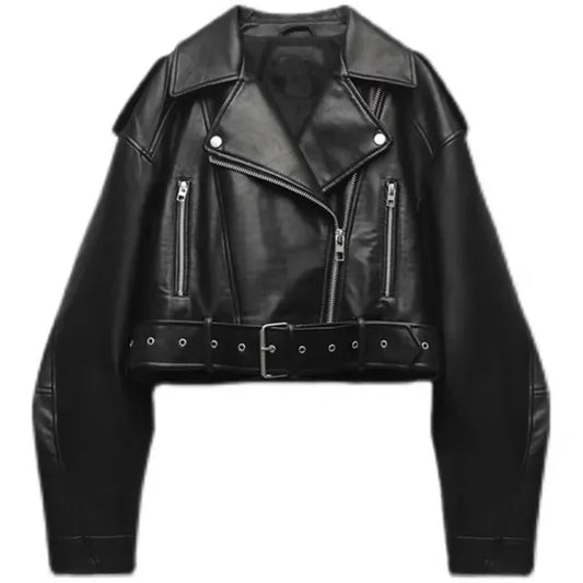 Virginie - Veste en cuir élégante