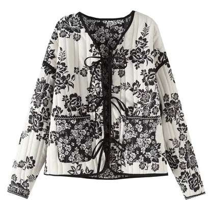 Vintage Patchwork Veste à fleurs pour femmes