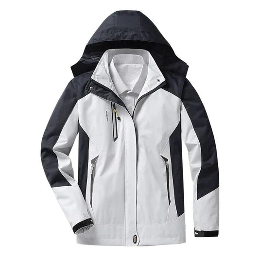 Veste imperméable chaude 3 en 1 avec capuche pour femmes | Idéal pour l'automne/hiver