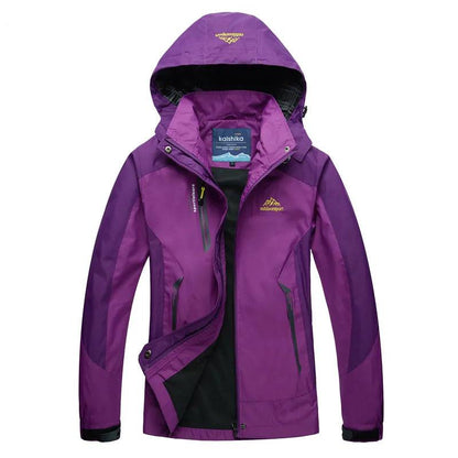 Veste imperméable chaude 3 en 1 avec capuche pour femmes | Idéal pour l'automne/hiver