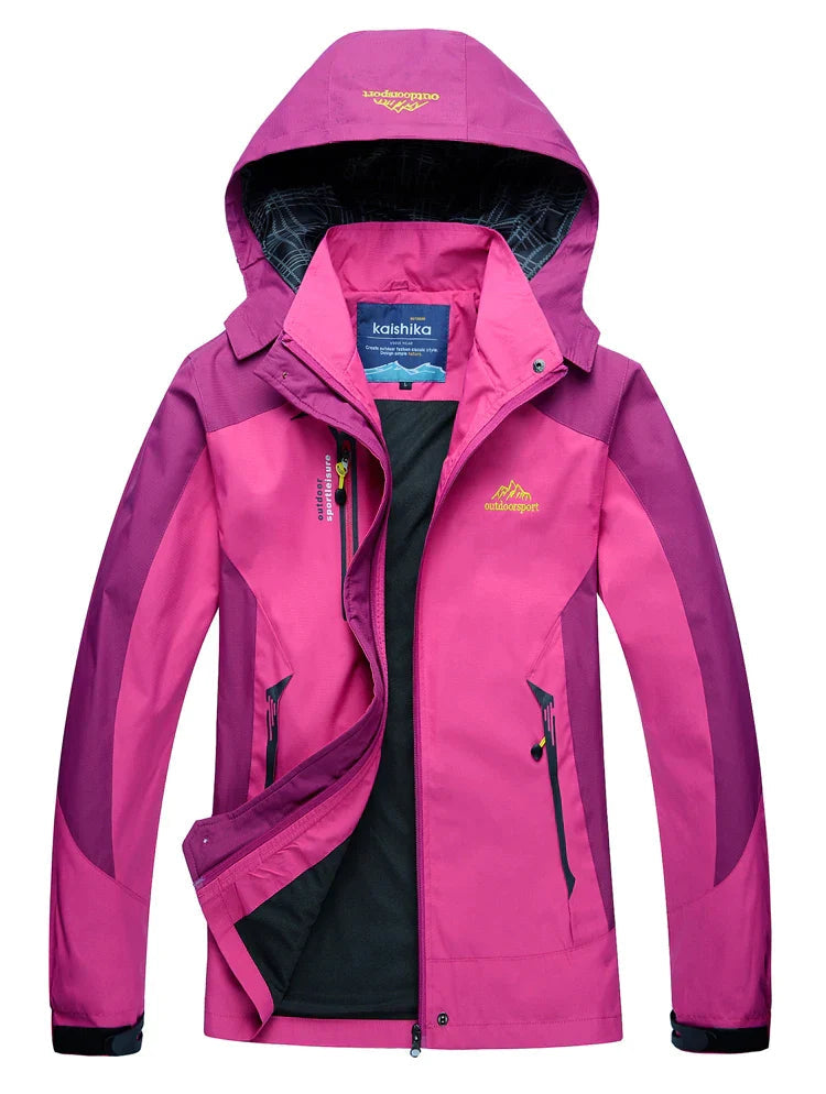 Veste imperméable chaude 3 en 1 avec capuche pour femmes | Idéal pour l'automne/hiver