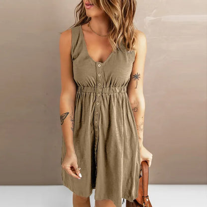 Tela - Élégante robe à boutons pour femmes