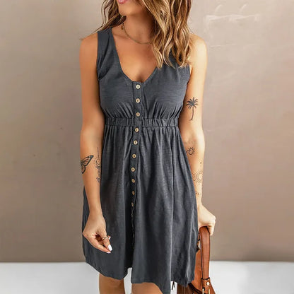 Tela - Élégante robe à boutons pour femmes