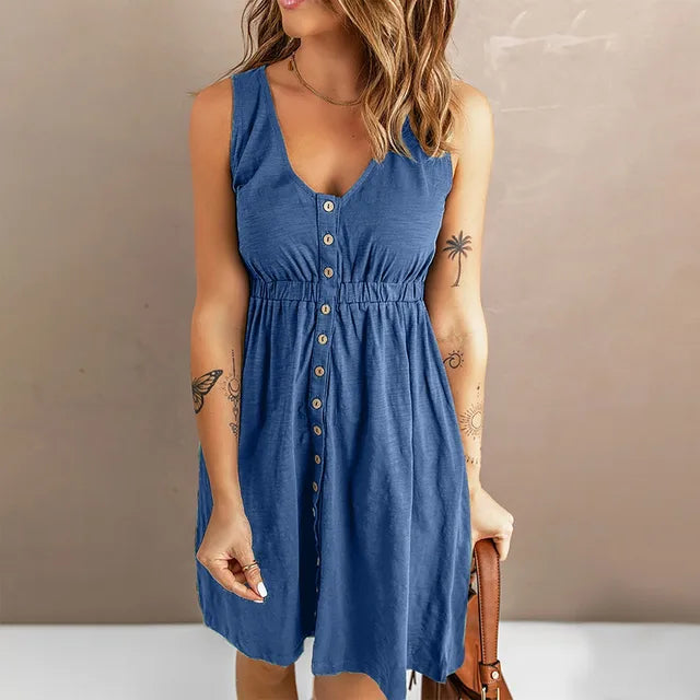 Tela - Élégante robe à boutons pour femmes