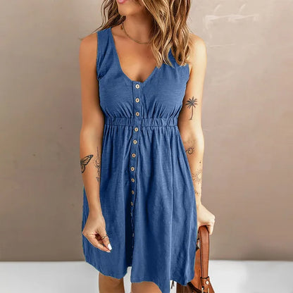 Tela - Élégante robe à boutons pour femmes