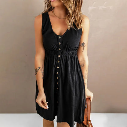 Tela - Élégante robe à boutons pour femmes