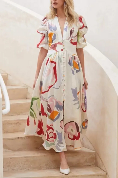 Thalyria | Robe d'été à manches courtes