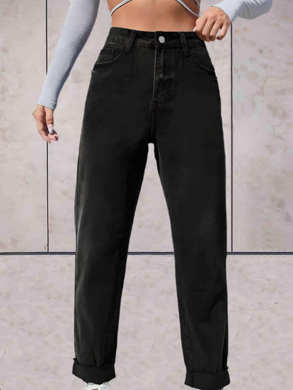 Eline - Jean taille haute élégant