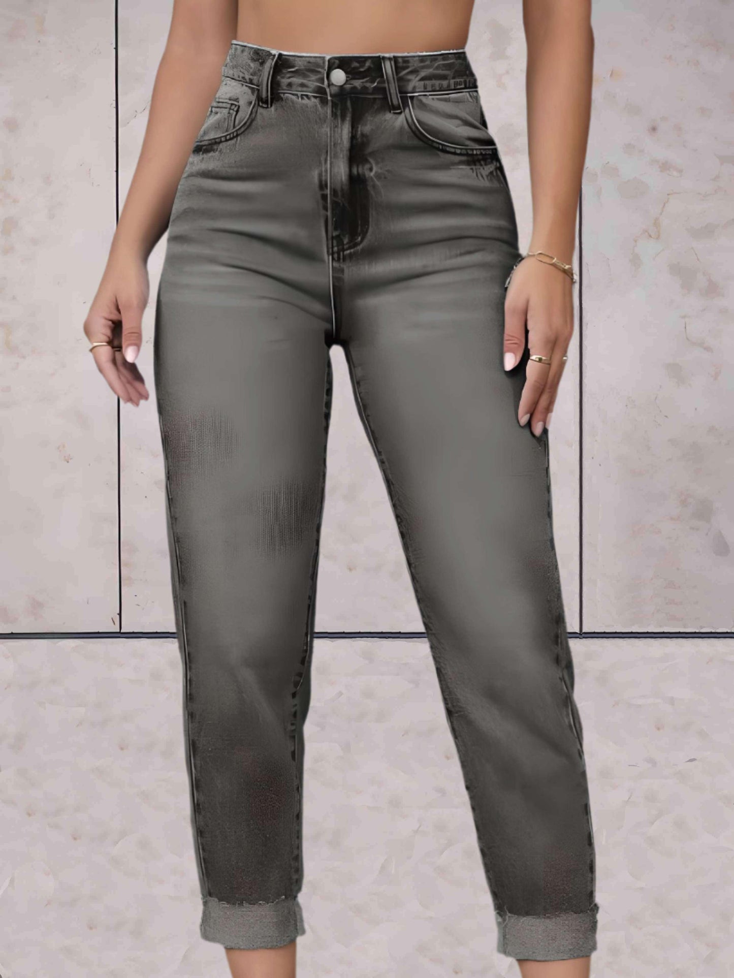 Eline - Jean taille haute élégant