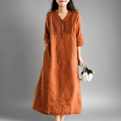 Gemini - Robe décontractée et ample avec une touche vintage
