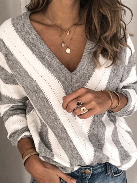 Umary Sweater | Pull rayé élégant