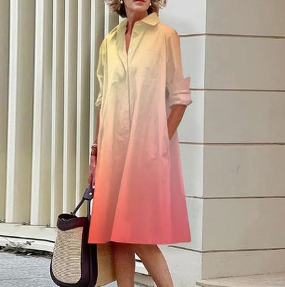 Lillian - Robe chemise dégradée pour femmes