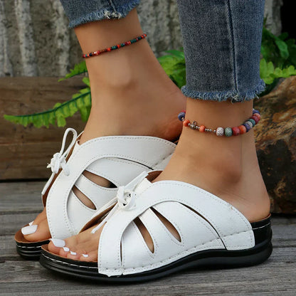 Zenda® | Sandales confortables avec nœud papillon