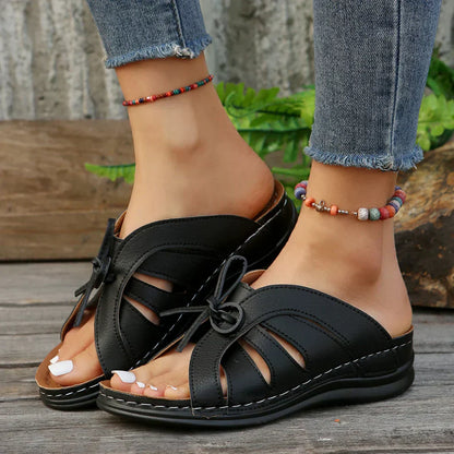 Zenda® | Sandales confortables avec nœud papillon