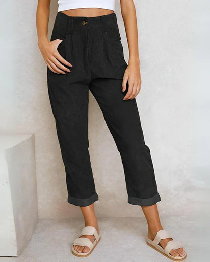 Pantalon taille haute classique pour femmes