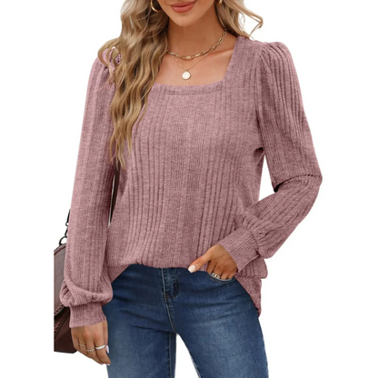 Inveborg | Pull à manches longues pour femme | Col carré