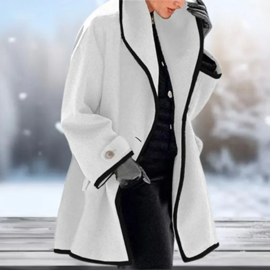 Manteau rétro en laine Carmel