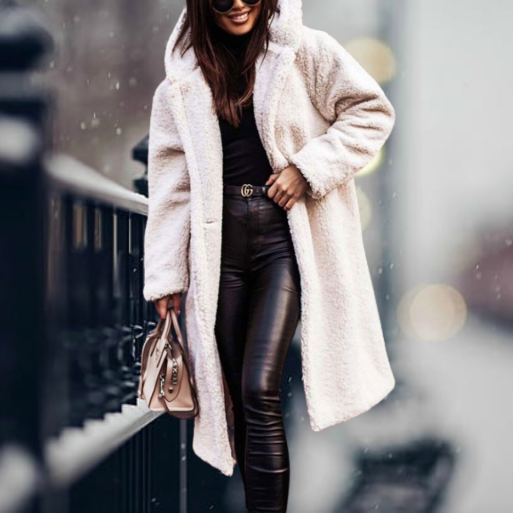 Nelly - long manteau chaud en peluche