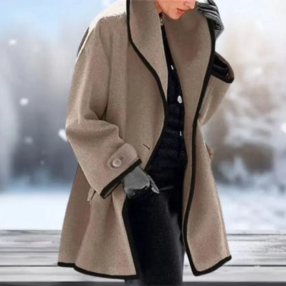 Manteau rétro en laine Carmel