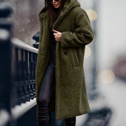 Nelly - long manteau chaud en peluche