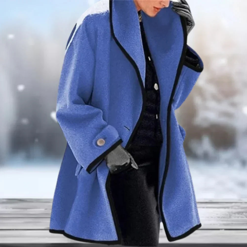 Manteau rétro en laine Carmel