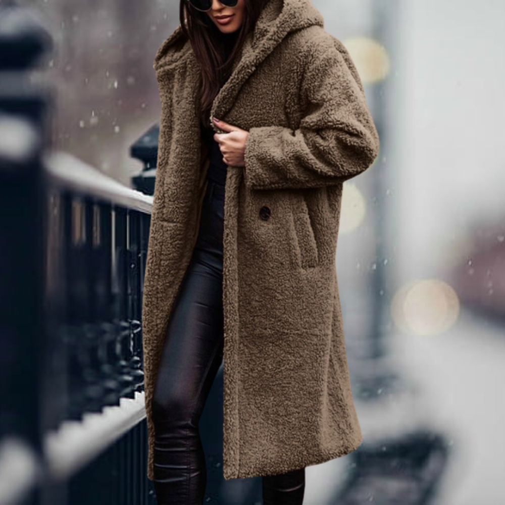 Nelly - long manteau chaud en peluche