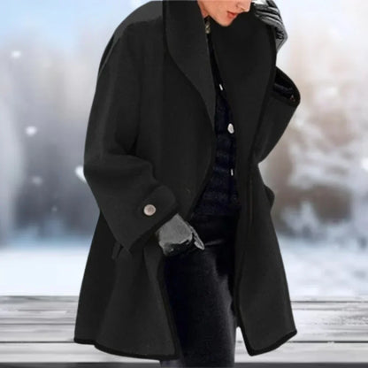 Manteau rétro en laine Carmel