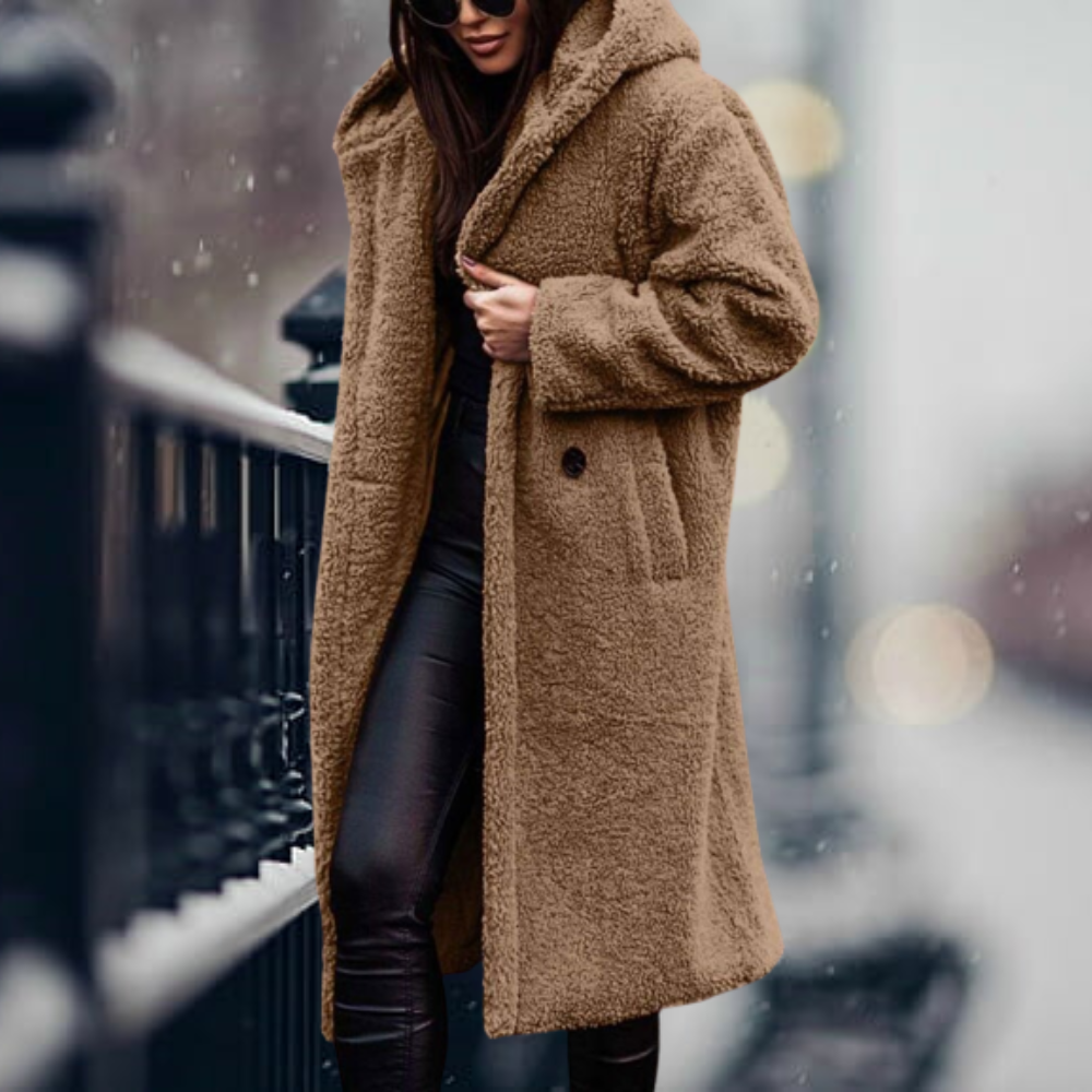 Nelly - long manteau chaud en peluche