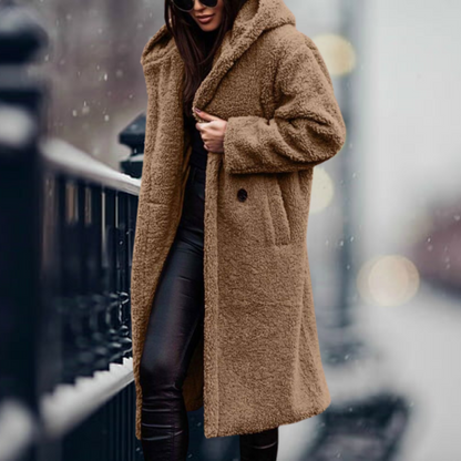 Nelly - long manteau chaud en peluche