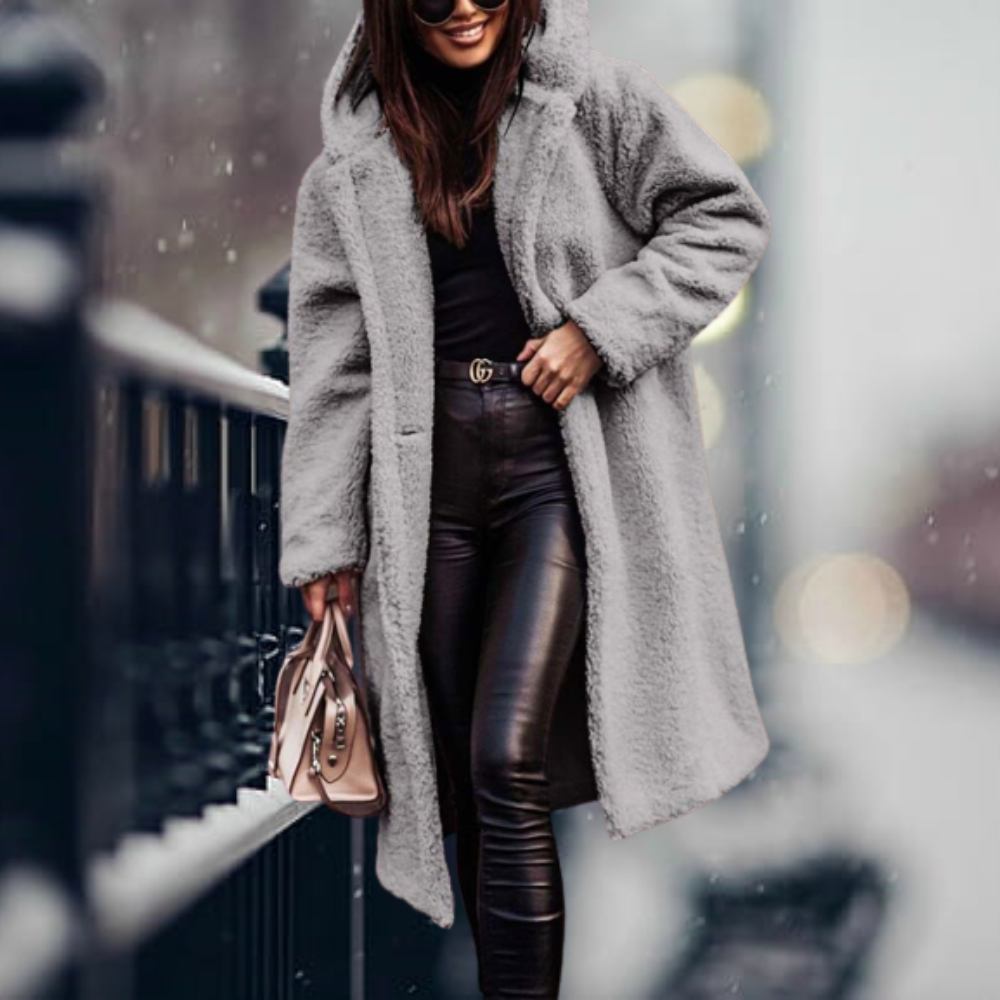Nelly - long manteau chaud en peluche