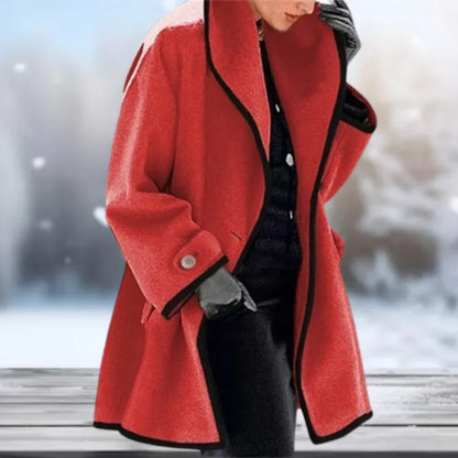 Manteau rétro en laine Carmel
