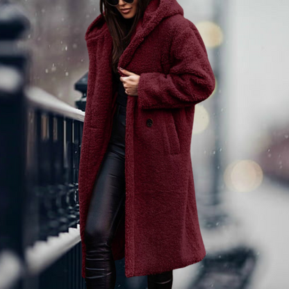 Nelly - long manteau chaud en peluche