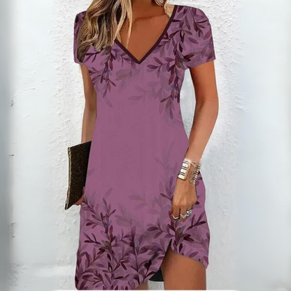 Vanda - Robe femme imprimé feuilles