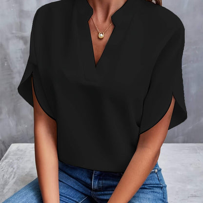 Blouse Ladies - Moderne - Manches courtes - Aérienne - Parfaite pour les tenues décontractées et formelles
