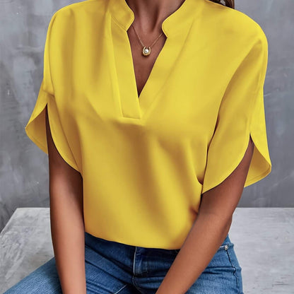 Blouse Ladies - Moderne - Manches courtes - Aérienne - Parfaite pour les tenues décontractées et formelles
