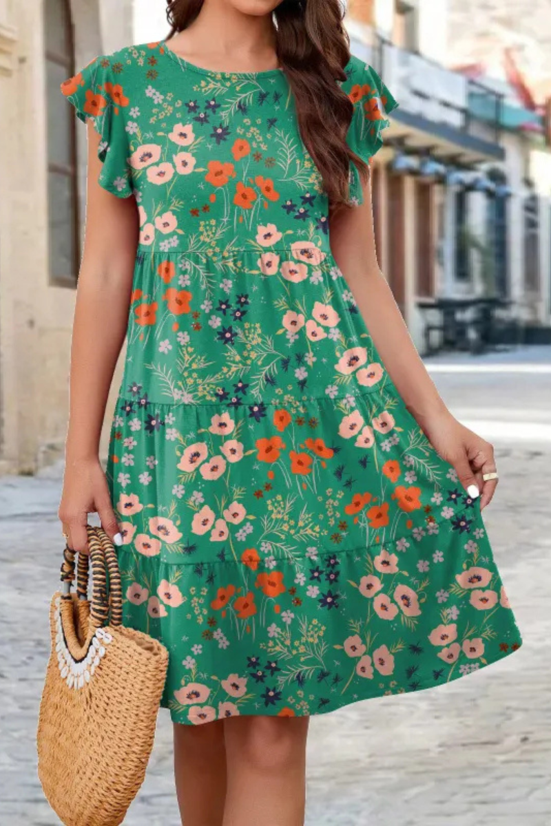 Vivienne | Robe à manches volantées pour l'été
