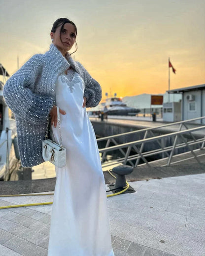 Del | Veste en tricot scintillante pour femmes