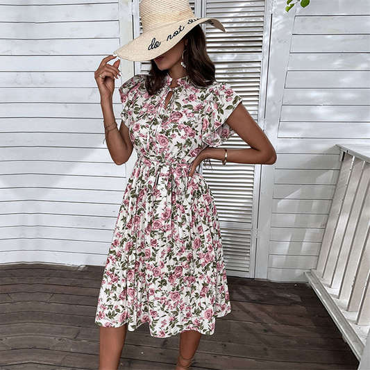 Robe d'été lumineuse à imprimé floral