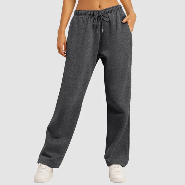 Shiela - Jogging Pantalon Doublé à Jambes Larges pour Femmes