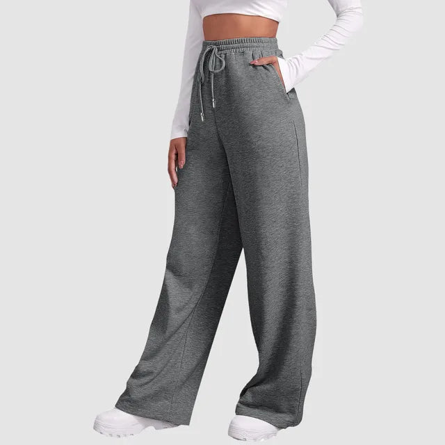 Shiela - Jogging Pantalon Doublé à Jambes Larges pour Femmes